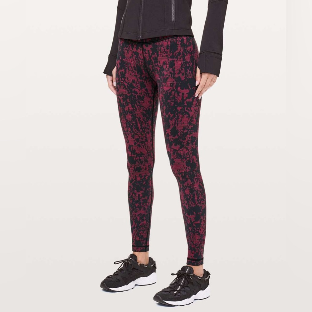 LULULEMON Wunder Under Super Hi-Rise Tight 28" - W5BMXS- Scatter Blossom - Sz 4